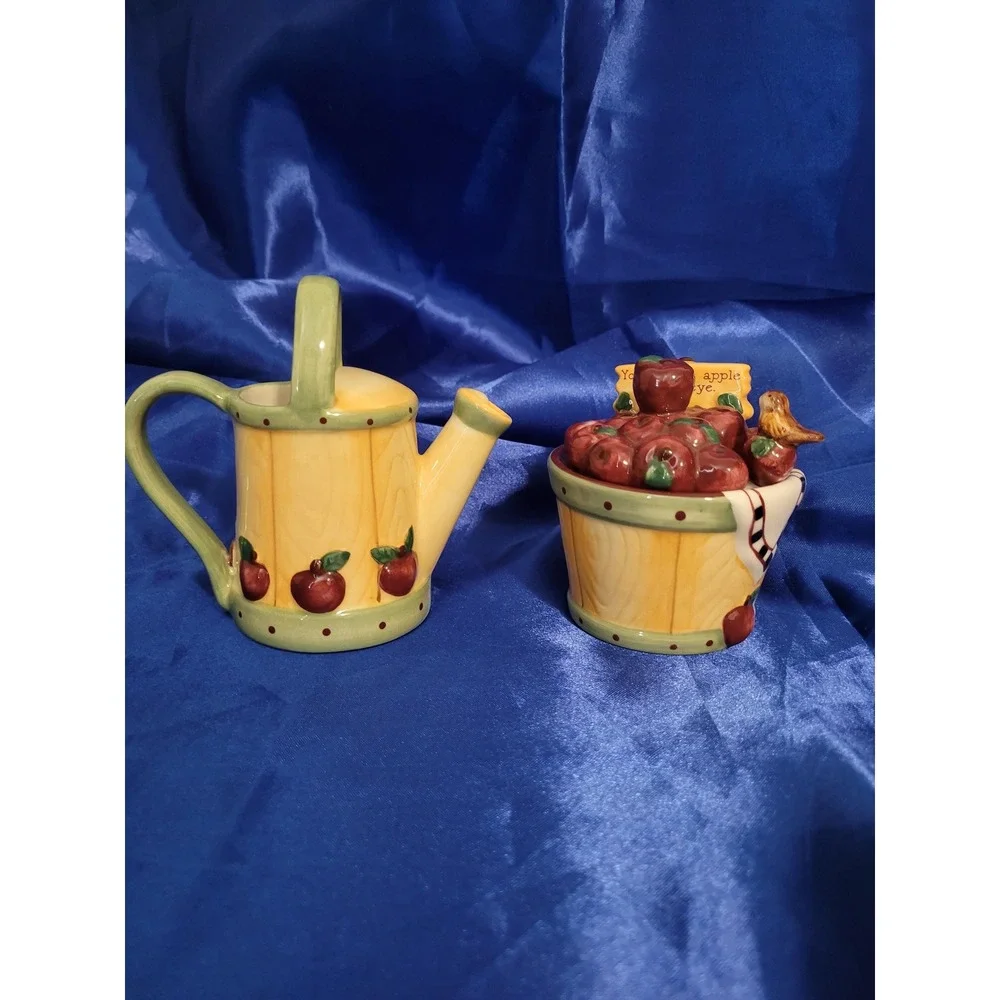 Dicksons Creamer and Sugar Bowl Set You are the Apple of God's Eye